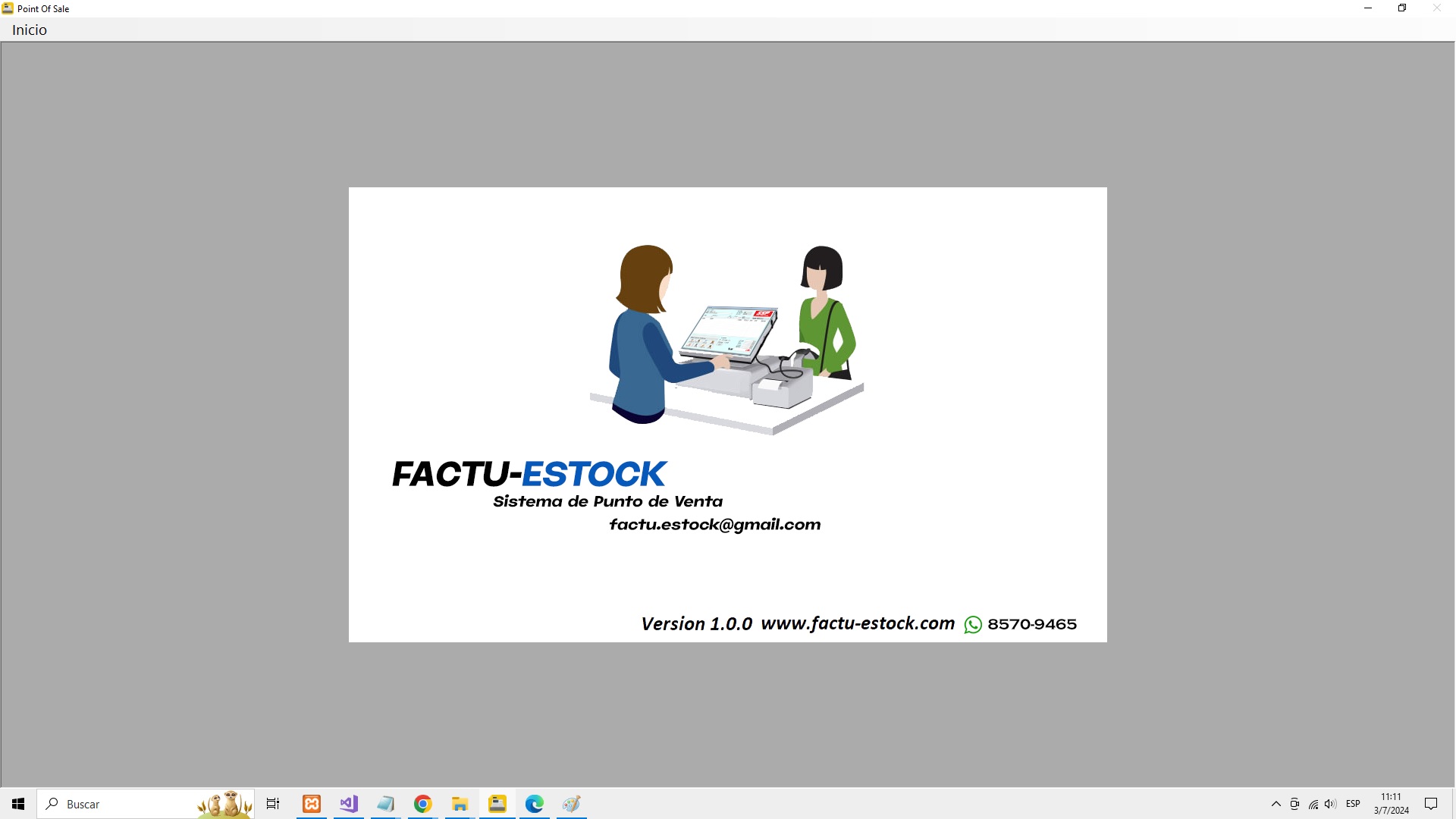 Captura del sistema Punto de Venta